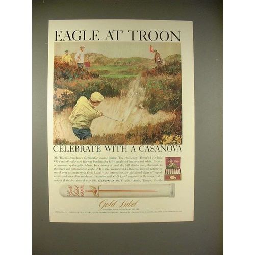 1966 Gold Label Casanova Cigar Ad - Eagle at Troon