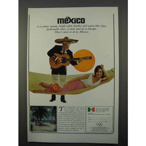 1966 Mexico Tourism Ad - A Winter Suntan