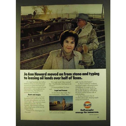 1980 Gulf Oil Ad - Jo Ann Howard Moved On