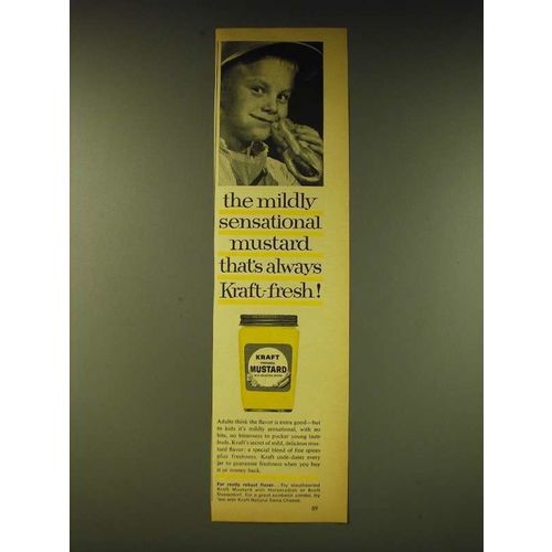 1964 Kraft Mustard Ad - The midly sensational mustard that's always Kraft-fresh