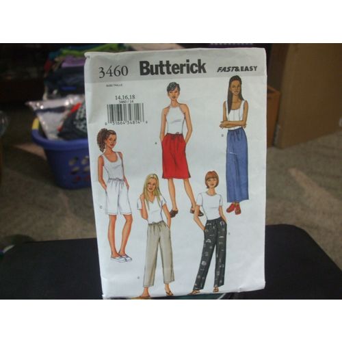 Butterick 3460 Misses Skirt, Shorts & Pants Pattern - Size 14/16/18