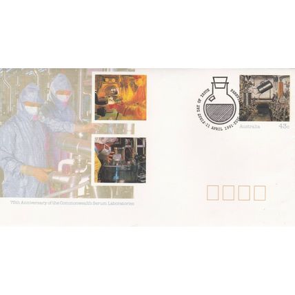 Australia 1991 Commonwealth Serum Lab FDC Parkville special cancel Unaddressed