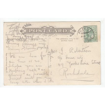 The Caves Filey Postcard Yorkshire 1909 Local Publisher E Wallis