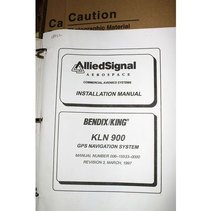 Honeywell Bendix King KLN-900 KLN900 GPS Navigation Maintenance Manual 006-15533