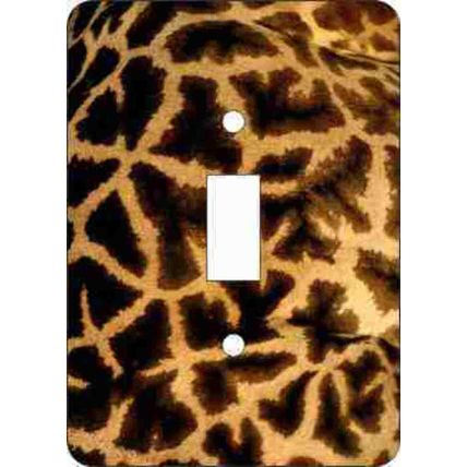 Giraffe Print Switch Plate Cover (African American Single Switch Plate)