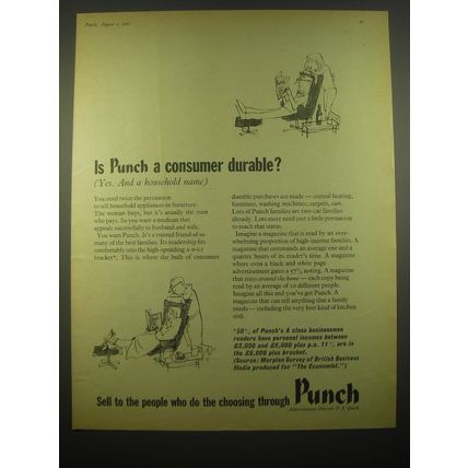 1966 Punch Magazine Ad - Is Punch a consumer durable?