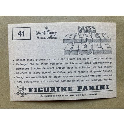 The Black Hole Sticker # 41 (A) unused 1980 Panini Disney Sci-fi