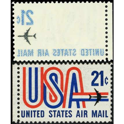 C81, Mint NH Reverse Printing Under Gum Error - Stuart Katz