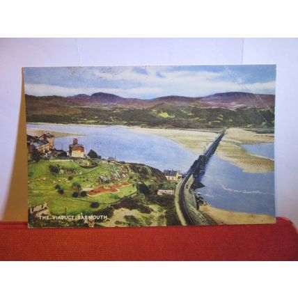 THE VIADUCT, BARMOUTH, WALES unused postcard by J. Salmon =