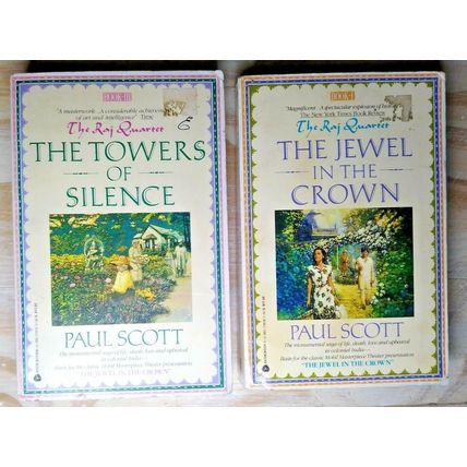 (2) The Raj Quartet "Jewel in The Crown" "Towers of Silence" Paul Scott Books