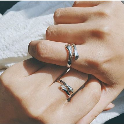 LoveHug Ring Band Open Adjustable Jewelry For Valentine Friendship Birthday Gift