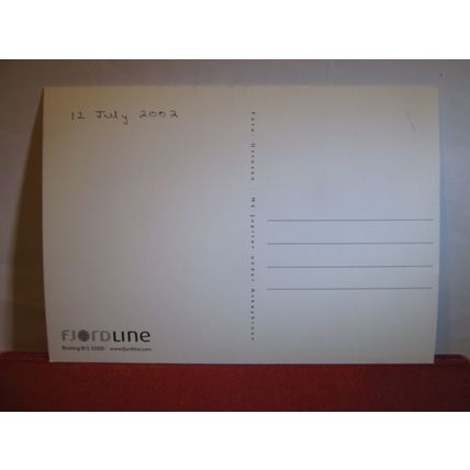 M.S. "JUPITER". CRUISE SHIP, FJORDLINE unused postcard dated 2002 #