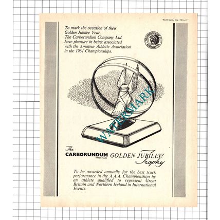 The Carborundum Company Manchester Advert - 1961 Clipping / Print