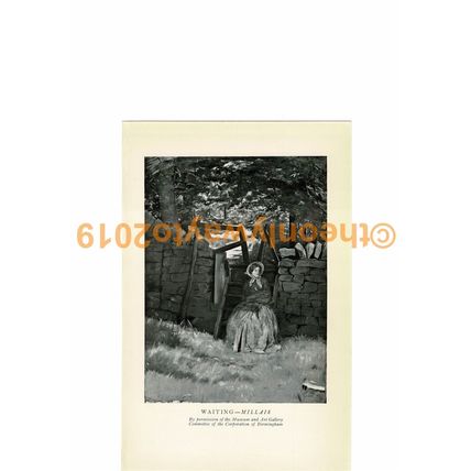 Waiting, Millais, Book Illustration (Print), 1934