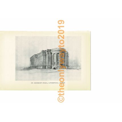 St George's Hall, Liverpool, Elmes, Book Illustration (Print), 1934