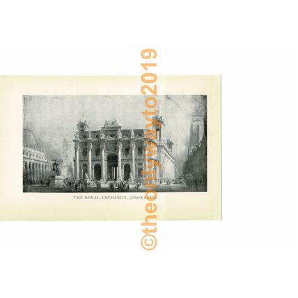 Royal Exchange, Cockerell, Book Illustration (Print), 1934