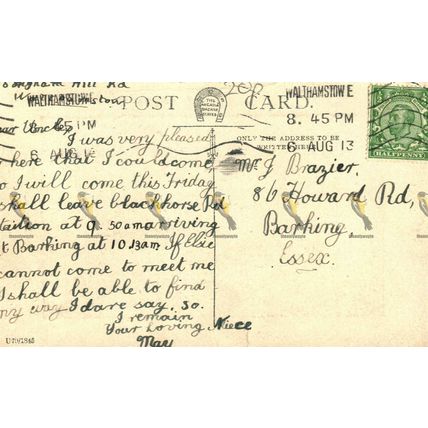 St Augustine's College, Canterbury, Kent, Rare Arcadia Bazaar Postcard, 1913