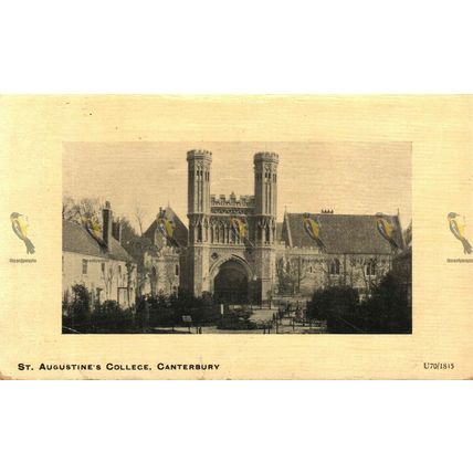 St Augustine's College, Canterbury, Kent, Rare Arcadia Bazaar Postcard, 1913