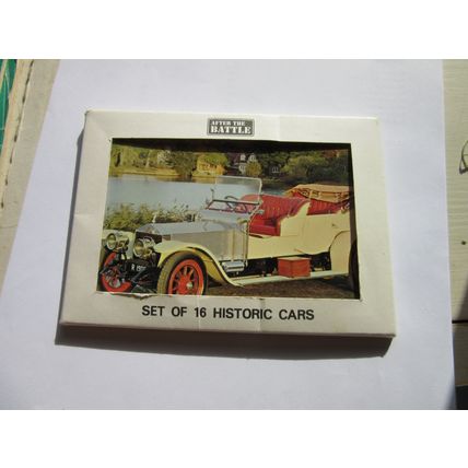 set of 16 HISTORIC CARS NO 4 unused postcards 'After the Battle' CARD WALLET=