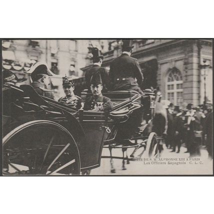 Visite de S.M. Alphonse XIII à Paris, Les Officiers Espagnols, 1905 - CLC CPA