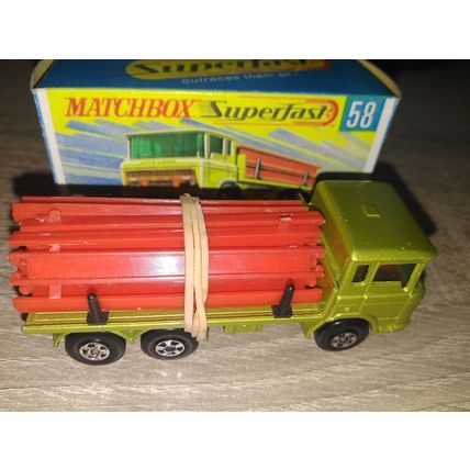 Matchbox No58 Girder Superfast Truck with replica box