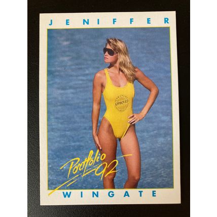 Portfolio '92 International Swimsuit Base trading card # 14 Jeniffer Wingate (A)