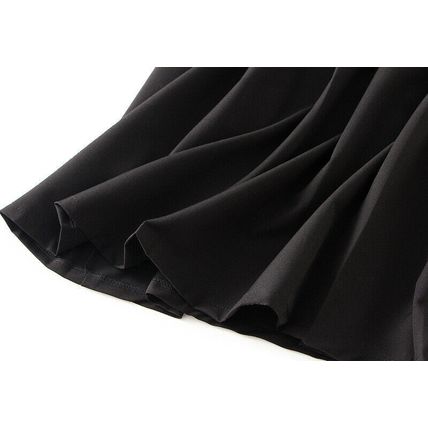 Mid-length high-waisted skirt women for casual pleated skirt with belt
