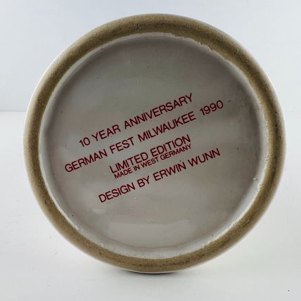 German Fest Milwaukee Commerative Ceramic Beer Stein 10 Year Anniversary Limited