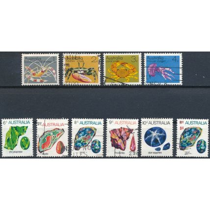 Marine Life & Gemstones - Australia 1973/74 - FH - SG 545/52a & 579