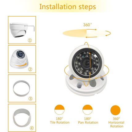 Analog CCTV Camera HD 1080P 4-In-1 (TVI/AHD/CVI/960H Analog) Security Dome Camer