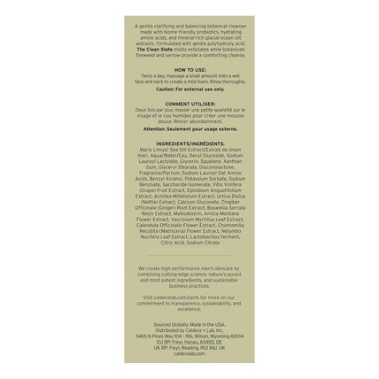 Caldera + Lab the Clean Slate | Men'S Organic Foaming Facial Cleanser for Dry, S