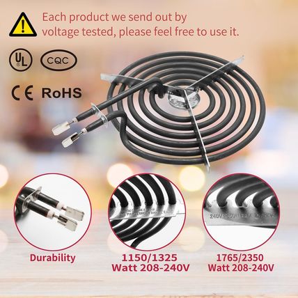 GE Drip Pans and Stove Burner Element Unit Set, Perfectly Fit WB30M1 & WB30M2 -R