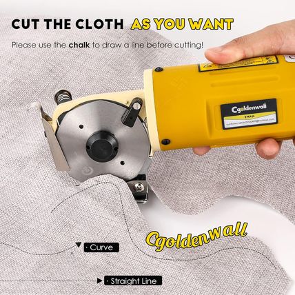 CGOLDENWALL Electric Rotary Fabric Cutter, Multi-Layer Electric Fabric Scissors,