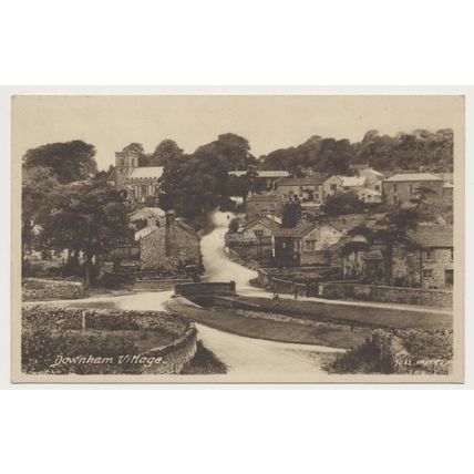DOWNHAM Village 1921 Lancashire early 20th C. RPPC Frith 71182