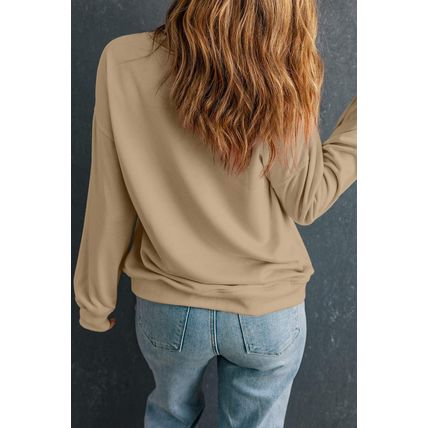 Apricot Halloween Leopard Pumpkin Print Plus Size Sweatshirt