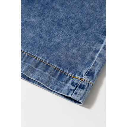 Dusk Blue Plus Size Drawstring High Waist Straight Leg Jeans