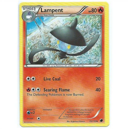 Pokemon Black & White Plasma Freeze - #15/116 - Lampent