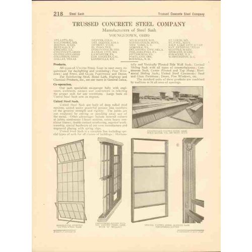 trussed concrete steel company 1916 sash windows glass vintage catalog