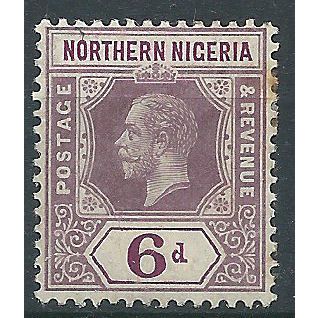 Northern Nigeria 1912 SG46 6d Dull & Bright Purple Mounted Mint . ..