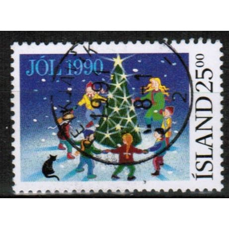 1990 Iceland - Sc# 716 used - Christmas 25.00 kr