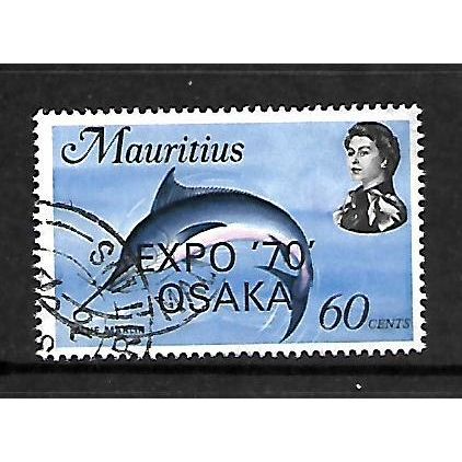 MAURITIUS 1970 EXPO 70 OSAKA 60c BLUE MARLIN SG 413 FINE USED