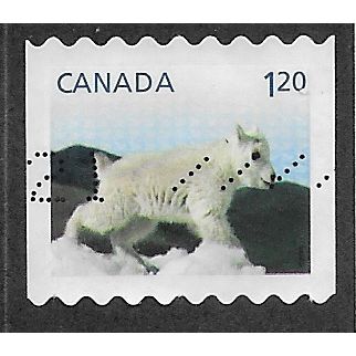 CAN 2014 $1.20 (S/A)' MOUNTAIN GOAT KID' (COIL) FINE USED (EBID65-733d)
