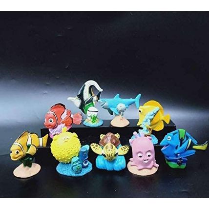 DGBJ Children 9pcs Finding Nemo Cake Topper Kids Play Action Figure Figurine Par