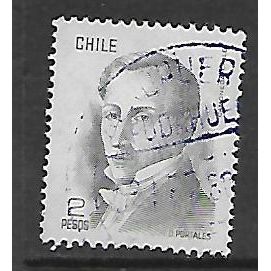 CHILE 1975 2p BLACK DIEGO PORTALES SG 767b FINE USED#
