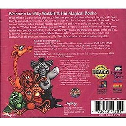 Willy Wabbit & His Magical Books (PC/MAC-CD, 1994) - NEW CD in SLEEVE