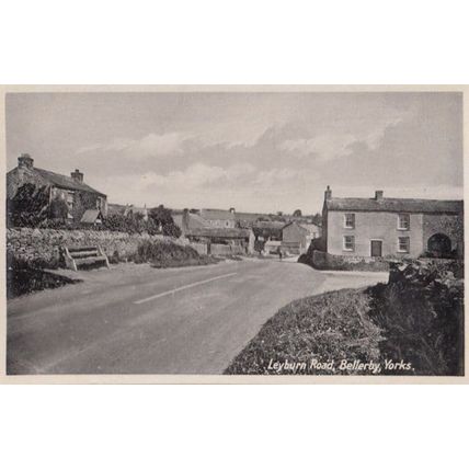 Leyburn Road Bellerby Yorkshire Village Vintage Rare Real Photo Postcard