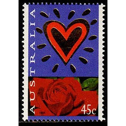 Australia 1995 Valentines Day Heart 45c MNH Stamp #2