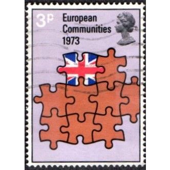 1973 Britains Entry Into Europeaan Community. 3p Value. Very Fine Used