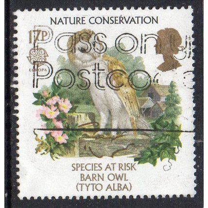 GB 1986 Europa: Nature Conservation - Species at Risk - Barn Owl 17p Used