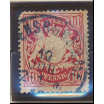 Bavaria (German State) Stamp Scott #63, Used